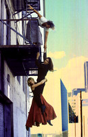 Stuntwoman & Body Doubles hang on for dear life
