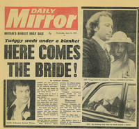 Twiggy gets Married in Daily Mirror